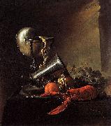 Jan Davidz de Heem Still Life with Lobster and Nautilus Cup oil